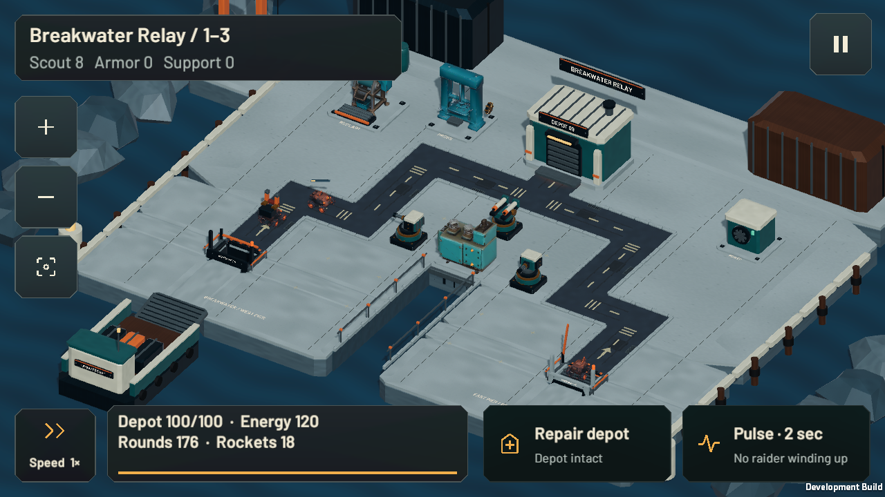 Breakwater Relay · actual development gameplay